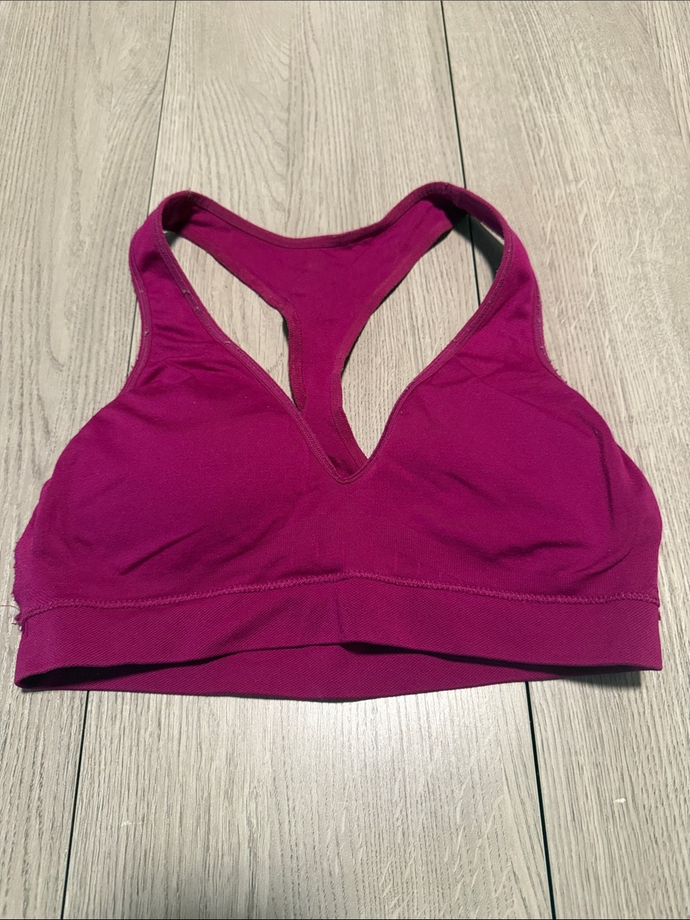 Under Armour Magenta Racerback V-Neck Sports Bra